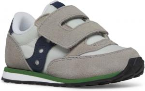 Кроссовки Saucony Kids Jazz Hook & Loop Sneaker, цвет Grey/Navy/Green