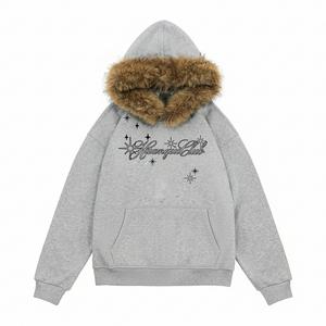 Толстовка Unisex Hooded Thickened Heavyweight HUANQIU, светло-серый