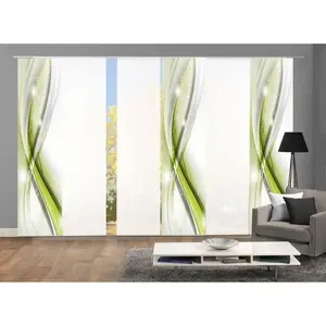 ИДЕИ ДЛЯ ДОМАШНЕЙ ЖИЗНИ Раздвижные шторы «GLIWE», (6 шт.), раздвижные шторы Digi набор из 6 шт. GLIWE GREEN Home Wohnideen, цвет apfelgrün