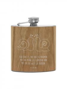 Mr. & Mrs. Panda Фляжка Flachmann Otter Muschel ohne Spruch in Braun