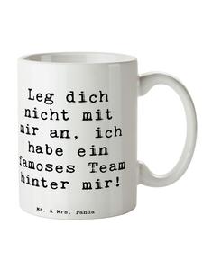 Кружка Работаем вместе как команда с надписью белого цвета Mr. & Mrs. Panda