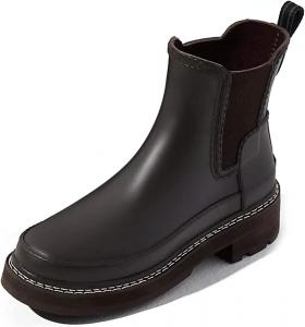 Женские ботильоны YDN с круглым носком на платформе, низкий широкий каблук, эластичные повседневные ботинки на пуговицах, размеры 4-15 США, Black