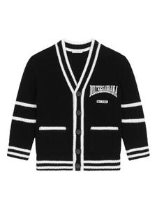 Dolce & Gabbana Kids джемпер с вышитым логотипом, черный