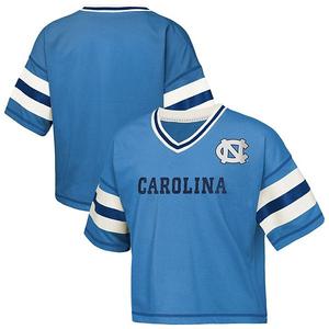 Детская футболка с v-образным вырезом Carolina Blue North Carolina Tar Heels Gridiron Outerstuff