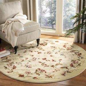 Ковер SAFAVIEH, 244 x 244 см, коллекции Lyndhurst - beige, традиционный цветочный узор, не линяет и прост в уходе, идеален для помещений с высокой проходимостью в гостиной, спальне (LNH325A)