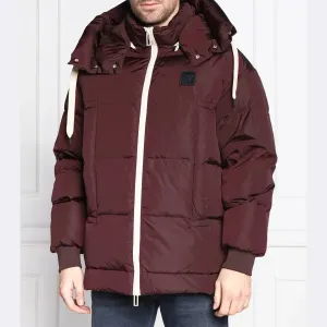 Пуховик стандартного кроя Emporio Armani, бургунди