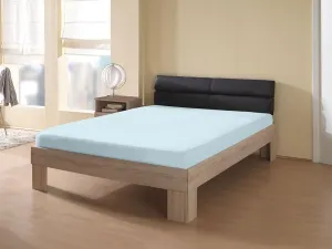 КУМ простыня "Интерлок трикотажная простыня", Интерлок трикотажная простыня KUM 180-200х200 см, 1 шт., светло-синий