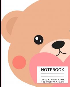 Notebook: Pink Teddy Bear Notebook,Dual Notebook,Sketchbook, Blank and Lined Paper With Teddy Bear Background,Kawaii Bear Composition Notebook,Teddy ... Sketching or Doodling, For Girls,Teens,Women (Independently published)
