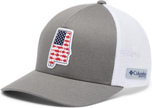 Бейсболка Columbia Unisex-Adult PFG Statetriot Mesh, City Grey/Al Patch