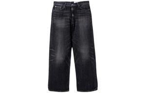 Стираные джинсовые широкие брюки dp NEIGHBORHOOD, черный
