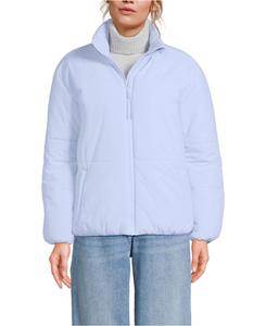 Женская утепленная широкая куртка для поездок на работу Lands' End, Soft periwinkle