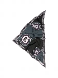 Треугольный шарф с астропринтом Pucci, черный