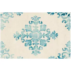 Ковер из шерсти с медальоном, окрашенный методом погружения Safavieh, 92x153 см