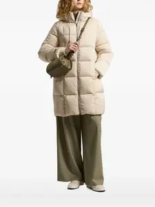 Утепленное пальто с капюшоном Peserico, нейтральный