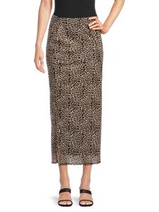 Юбка-футляр миди Steffi с леопардовым принтом Noisy May, цвет Oatmeal Leopard