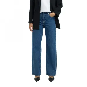 Выбранные джинсы Bea Kori Wide Leg с высокой талией Selected, синий