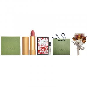 Набор матовой помады из трех штук с сухоцветами Pouring Color, легко растушевывается, стойкий макияж GUCCI