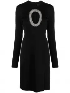 Платье миди с кристаллами Givenchy, черный