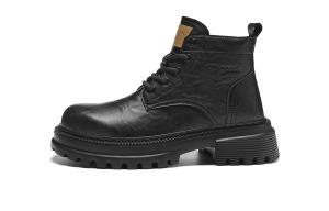 HLA Ботинки Martin Unisex, черные/желтые/красно-коричневые