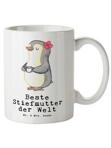 Кружка XL Penguin Лучшая мачеха на свете с... белого цвета Mr. & Mrs. Panda