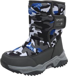 Детские ботинки для девочек, камуфляжные зимние ботинки с противоскользящей подошвой, на флисовой подкладке, массивные, для зимы, для активного отдыха и походов, из хлопка, средние по голенище Generic, Ce1 #1