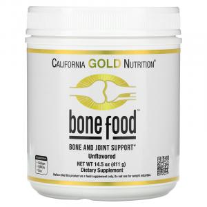 California Gold Nutrition, Bone Food с пептидами коллагена, гиалуроновой кислотой, витаминами и минералами, 411 г (14,50 унции)