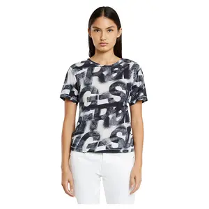 Футболка G-Star Sprayed Letters short sleeve v neck, серый