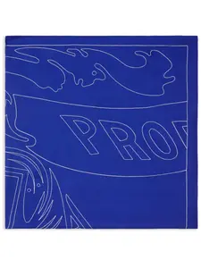 Шелковый платок с логотипом EKD BURBERRY, синий