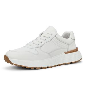 Мужские повседневные туфли с низким верхом, устойчивые к истиранию, дышащие и нескользящие, увеличивающие рост SENJIALUO, White