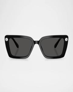 SK6032F Квадратные солнцезащитные очки Swarovski, черный