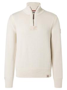 Высококачественный вязаный свитер с застежкой-молнией бежевого цвета. Timezone