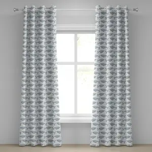 Штора на люверсах ABAKUHAUS Кит, мультяшные киты на фоне пузырьков, гигантские существа подводного мира, декоративные двухпанельные шторы, 280 см x 225 см, белый с бледно-голубым оттенком