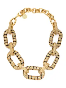 Колье с кристаллами Roberto Cavalli, золотой