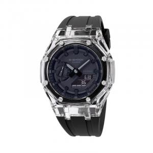 Часы Casio G-Shock Analog-Digital 2100 Series, арт. GA-2100-1A1, прозрачный/черный