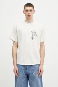 Хлопковая футболка faded god town ss tee Aries, бежевый