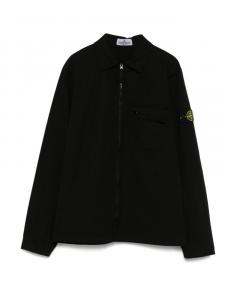 Stone Island Junior рубашка с нашивкой Compass, черный