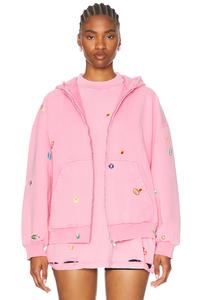 Zip-uo Худи Balenciaga, Faded Dirty Pink