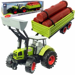 Большой трактор с прицепом Tractor DRIVE Подвижные элементы Открывающиеся двери Qulki