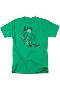 Футболка с коротким рукавом для взрослых DC Comics Green Arrow The Emerald Archer Gildan