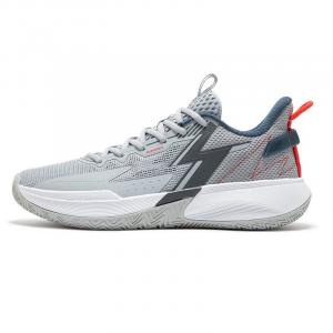 361° Биг3 Командные амортизирующие износостойкие низкие баскетбольные кроссовки мужские серые, цвет Gray