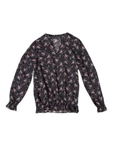 Женская блузка с длинным рукавом и принтом в ЧЕРНОМ цвете KOROSHI
