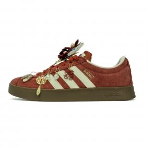 Кроссовки VL Court Classic «Во имя любви» с амортизацией, износостойкими и противоскользящими вставками, низкие Adidas, красный