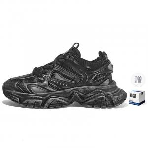 Массивные кеды унисекс с низким верхом черного цвета с потертостями Sk.Trip