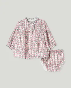 Платье с принтом с оборчатым воротником и длинными рукавами для малыша Coconut El Corte Inglés, красный