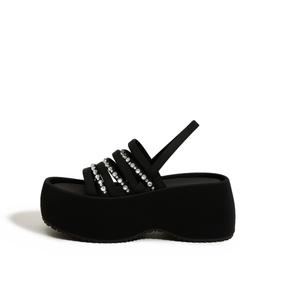 Сандалии с одним ремешком на каблуке 8 см, женские Milan love song, Silver