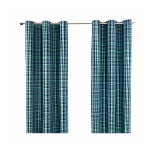 Штора Homescapes mit Üsen Schottenmuster 2er Set, 137 х 182 х 182 см