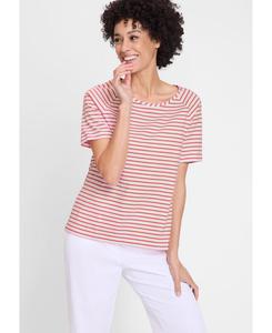 Женская классическая полосатая футболка Olsen, Misty rose