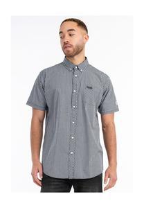 Мужская рубашка с короткими рукавами приталенного кроя BRIXWORTH LONSDALE, черно-белый