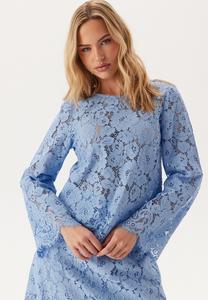 Блуза SCALLOPED Bubbleroom, цвет Light Blue Denim