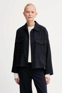 Рубашка из смесовой шерсти Sessun, темно-синий